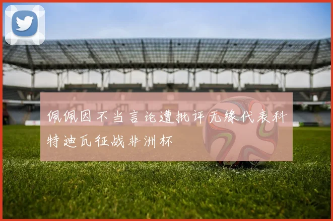 佩佩因不当言论遭批评无缘代表科特迪瓦征战非洲杯